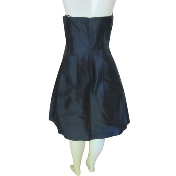 Vintage Trina Turk Black Silk Sleeveless Party Dress W/ Ruffles Size 4 - Picture 7 of 9